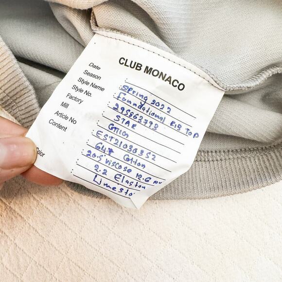 Club Monaco Gray Foundational Fib Top Button Down Size M - Picture 3 of 5